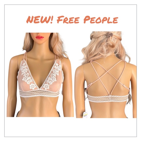 💗NEW💗 Free People | Pink Bralette | M - Picture 1 of 9